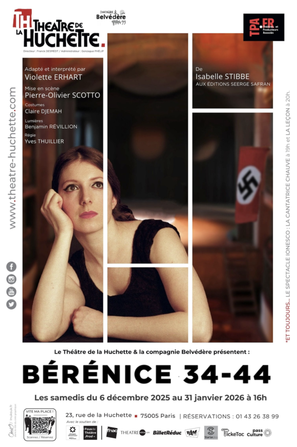 Bérénice 34-44 au théâtre de la Huchette Bérénice 34-44